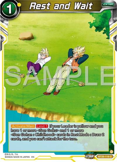 Rest and Wait BT26-118 Ultimate Advent Dragonball Super card