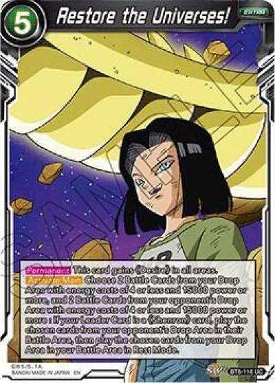 Restore the Universes BT6-116 Destroyer Kings Dragonball Super card