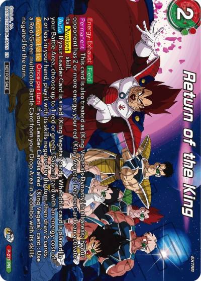 Return of the King Vicious Rejuvenation Revival Pack P-271 Promotion Cards Dragonball Super card