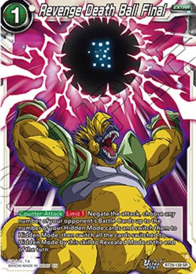 Revenge Death Ball Final BT29-139 Fearsome Rivals Dragonball Super card