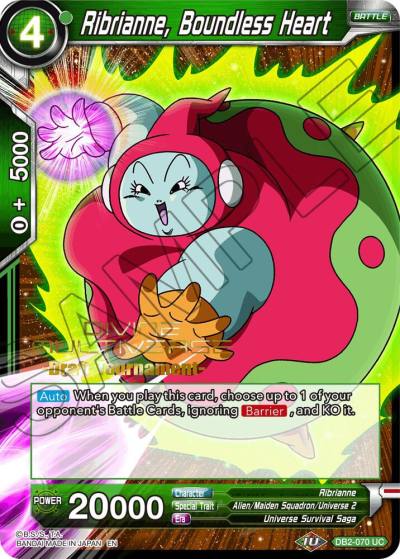 Ribrianne Boundless Heart Divine Multiverse Draft Tournament DB2-070 Tournament Promotion Cards Dragonball Super card