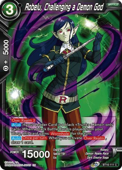 Robelu Challenging a Demon God BT16-111 Realm of the Gods Dragonball Super card
