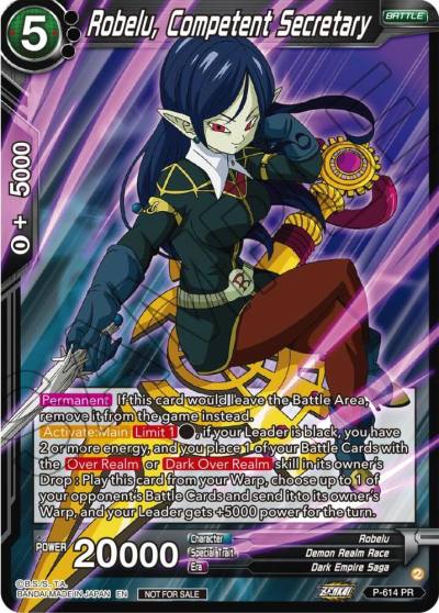 Robelu Competent Secretary Zenkai Series Tournament Pack Vol8 P-614 Tournament Promotion Cards Dragonball Super card