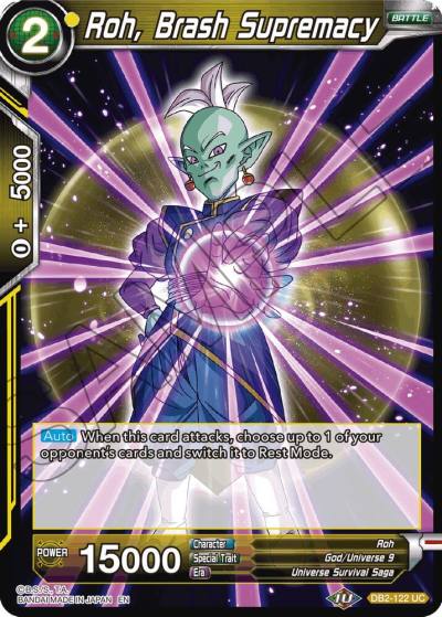 Roh Brash Supremacy Reprint DB2-122 Battle Evolution Booster Dragonball Super card