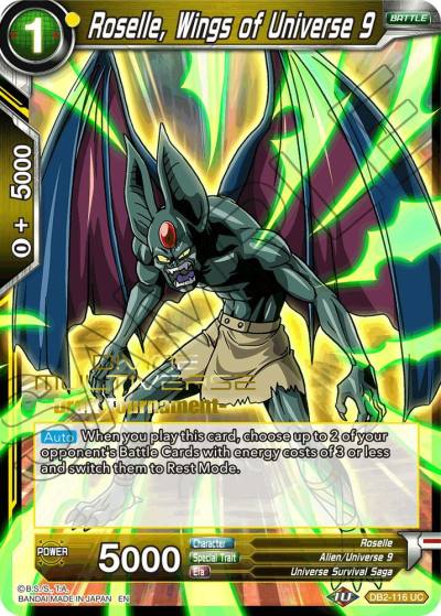 Roselle Wings of Universe 9 Divine Multiverse Draft Tournament DB2-116 Tournament Promotion Cards Dragonball Super card