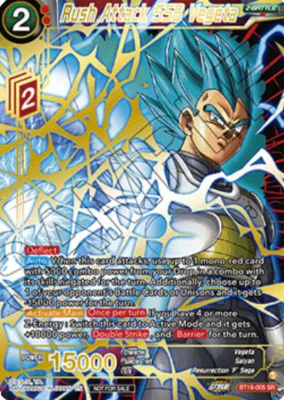 Rush Attack SSB Vegeta Zenkai Cup 2022 Top 8 BT18-005 Tournament Promotion Cards Dragonball Super card