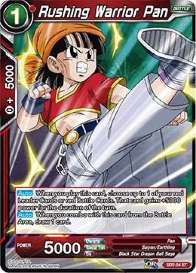 Rushing Warrior Pan SD2-04 Cross Worlds Dragonball Super card