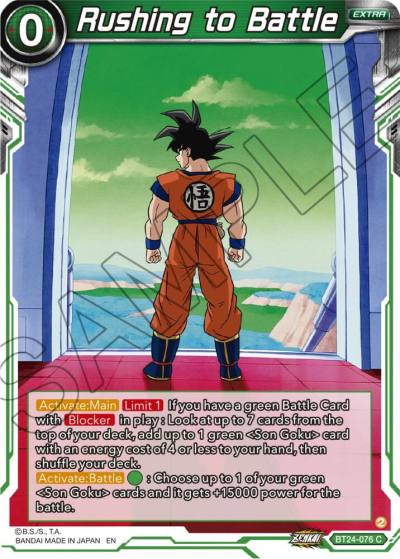 Rushing to Battle BT24-076 Beyond Generations Dragonball Super card