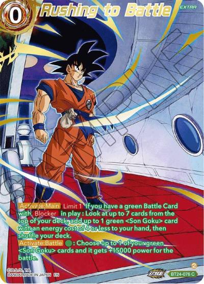Rushing to Battle Collector Booster Gold BT24-076 Beyond Generations Dragonball Super card