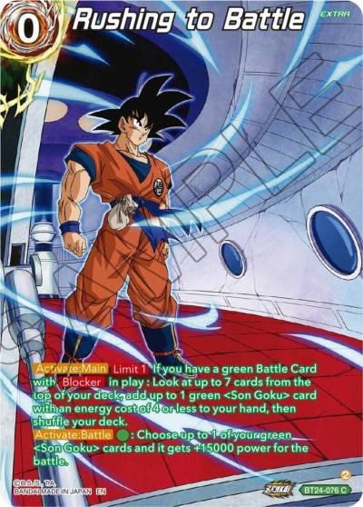 Rushing to Battle Collector Booster Silver BT24-076 Beyond Generations Dragonball Super card