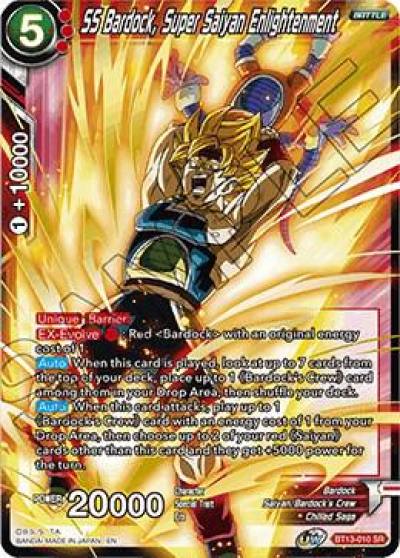 SS Bardock Super Saiyan Enlightenment BT13-010 Supreme Rivalry Dragonball Super card