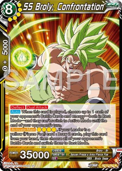 SS Broly Confrontation BT27-091 History of Z Dragonball Super card