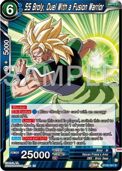SS Broly Duel With a Fusion Warrior BT26-051 Ultimate Advent Dragonball Super card