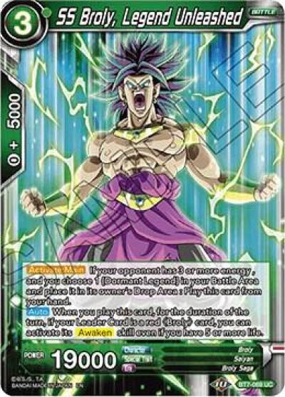 SS Broly Legend Unleashed BT7-069 Assault of the Saiyans Dragonball Super card