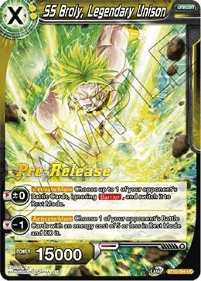 SS Broly Legendary Unison BT10-094 Rise of the Unison Warrior Pre-Release Cards Dragonball Super card