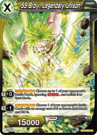 SS Broly Legendary Unison Foil BT10-094 Rise of the Unison Warrior Dragonball Super card