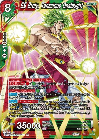 SS Broly Tenacious Onslaught BT22-132 Critical Blow Dragonball Super card