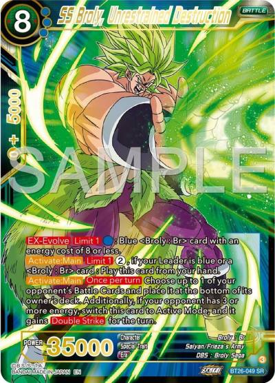 SS Broly Unrestrained Destruction BT26-049 Ultimate Advent Dragonball Super card