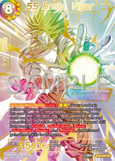 SS Broly Vigor Serial Numbered BT27-084 History of Z Dragonball Super card