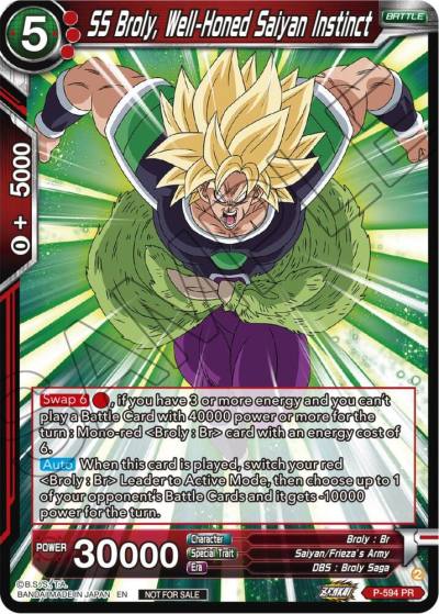 SS Broly Well Honed Saiyan Instinct Deluxe Pack 2024 Vol1 P-594 Promotion Cards Dragonball Super card