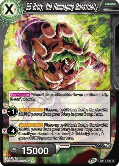 SS Broly the Rampaging Monstrosity BT11-125 Vermilion Bloodline Dragonball Super card