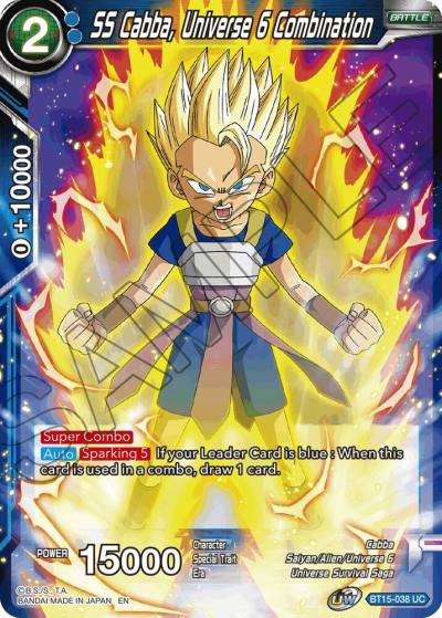 SS Cabba Universe 6 Combination BT15-038 Saiyan Showdown Dragonball Super card