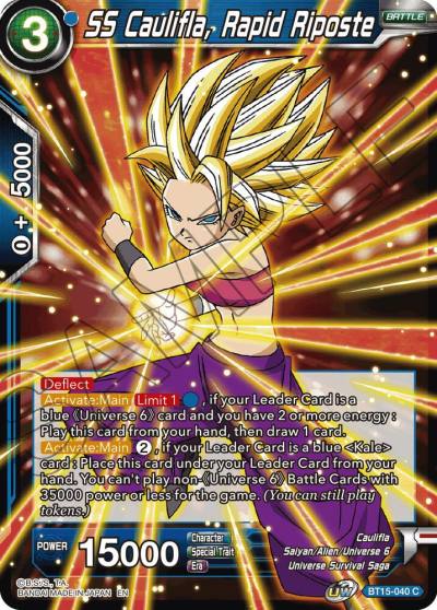 SS Caulifla Rapid Riposte Foil BT15-040 Saiyan Showdown Dragonball Super card