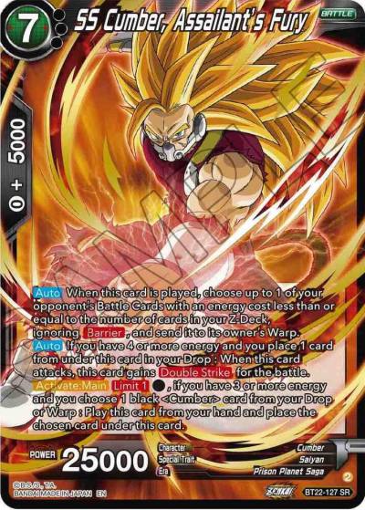 SS Cumber Assailants Fury BT22-127 Critical Blow Dragonball Super card