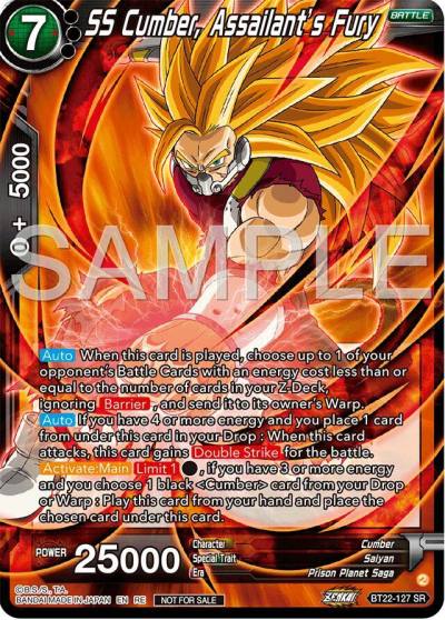 SS Cumber Assailants Fury Deluxe Pack 2024 Vol2 BT22-127 Promotion Cards Dragonball Super card