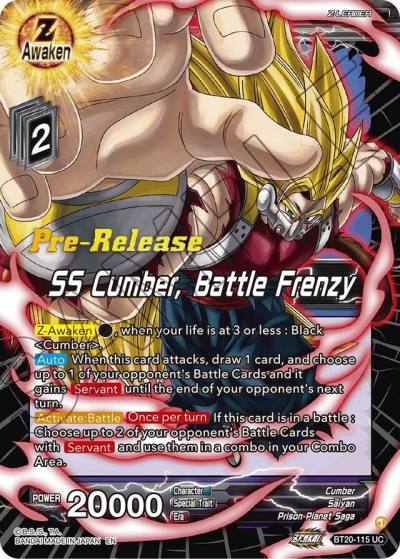 SS Cumber Battle Frenzy BT20-115 Power Absorbed Pre-Release Cards Dragonball Super card