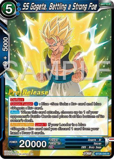 SS Gogeta Battling a Strong Foe BT26-045 Ultimate Advent Pre-Release Cards Dragonball Super card