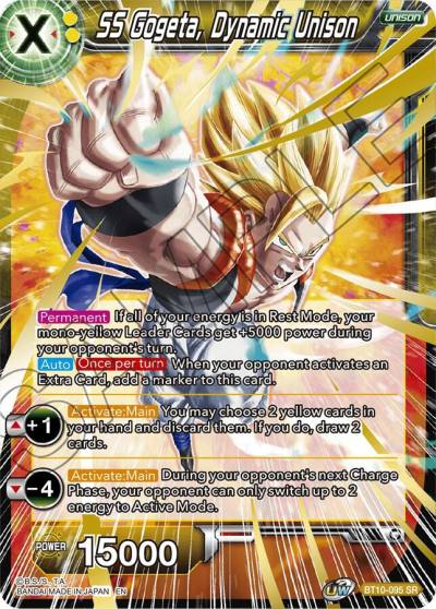 SS Gogeta Dynamic Unison BT10-095 Rise of the Unison Warrior Dragonball Super card