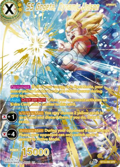 SS Gogeta Dynamic Unison SPR BT10-095 Rise of the Unison Warrior Dragonball Super card