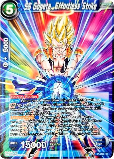 SS Gogeta Effortless Strike P-298 Promotion Cards Dragonball Super card