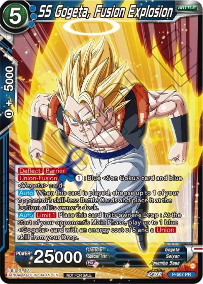 SS Gogeta Fusion Explosion Zenkai Series Tournament Pack Vol8 P-607 Tournament Promotion Cards Dragonball Super card