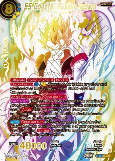 SS Gogeta Fusion Reborn GDR BT22-140 Critical Blow Dragonball Super card