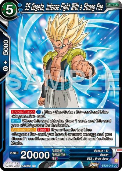 SS Gogeta Intense Fight With a Strong Foe BT26-046 Ultimate Advent Dragonball Super card