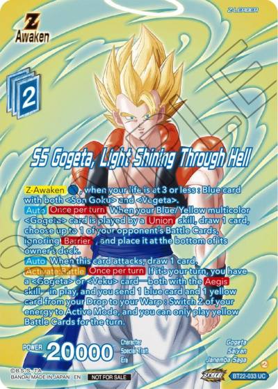 SS Gogeta Light Shining Through Hell Premium Alt Art Card Set 2024 Vol1 BT22-033 Promotion Cards Dragonball Super card