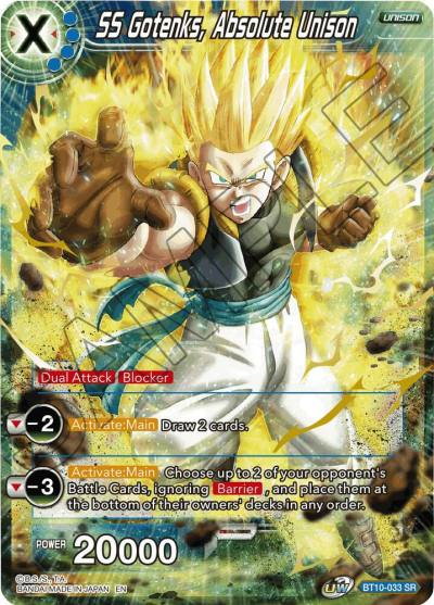 SS Gotenks Absolute Unison BT10-033 Rise of the Unison Warrior Dragonball Super card