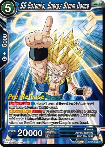SS Gotenks Energy Storm Dance BT25-059 Legend of the Dragon Balls Pre-Release Cards Dragonball Super card
