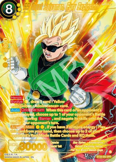 SS Great Saiyaman Fury Explosion SPR BT28-083 Prismatic Clash Dragonball Super card