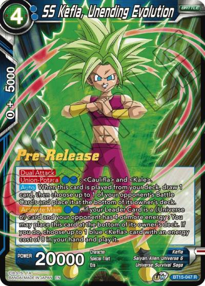 SS Kefla Unending Evolution BT15-047 Saiyan Showdown Pre-Release Cards Dragonball Super card