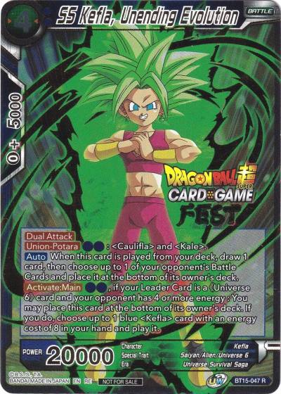 SS Kefla Unending Evolution Card Game Fest 2022 BT15-047 Tournament Promotion Cards Dragonball Super card