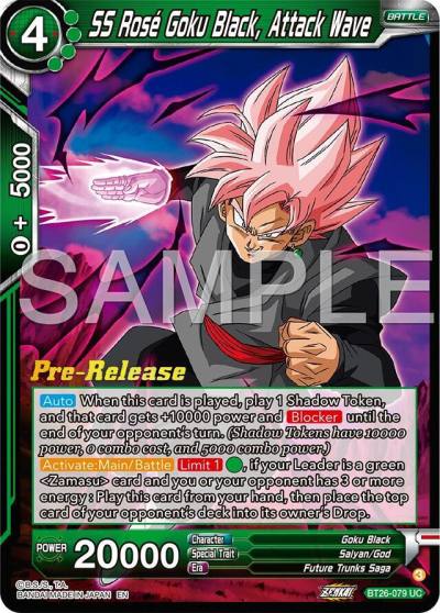 SS Rose Goku Black Attack Wave BT26-079 Ultimate Advent Pre-Release Cards Dragonball Super card