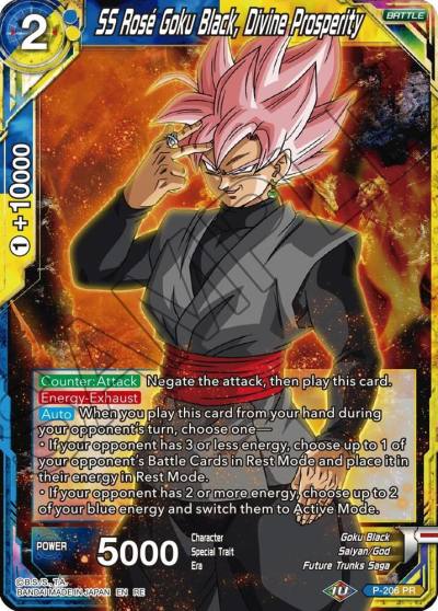 SS Rose Goku Black Divine Prosperity P-206 Mythic Booster Dragonball Super card