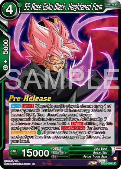SS Rose Goku Black Heightened Form BT26-080 Ultimate Advent Pre-Release Cards Dragonball Super card