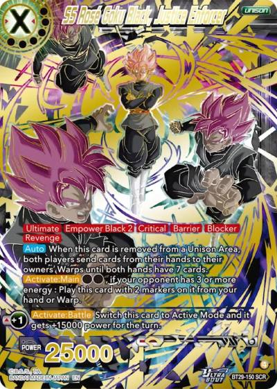 SS Rose Goku Black Justice Enforcer BT29-150 Fearsome Rivals Dragonball Super card