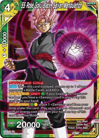SS Rose Goku Black Saiyan Manipulation BT23-137 Perfect Combination Dragonball Super card