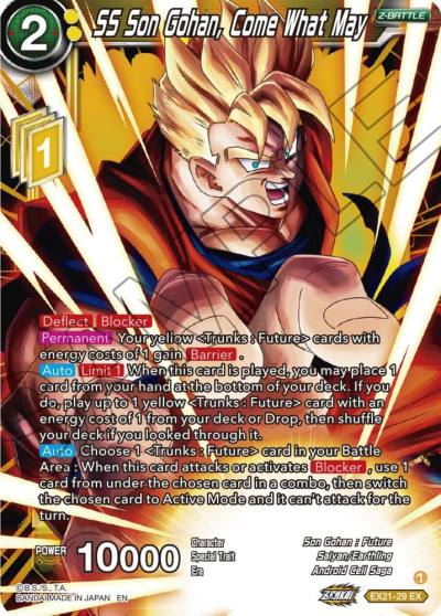 SS Son Gohan Come What May Foil EX21-29 5th Anniversary Set Dragonball Super card