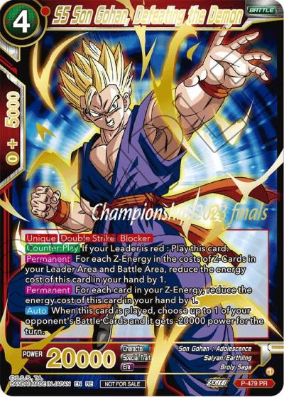 SS Son Gohan Defeating the Demon 2023 Championship Finals Celebration Pack Deluxe Set P-479 Tournament Promotion Cards Dragonball Super card